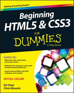 Beginning HTML5 and CSS3 for Dummies de Ed Tittel