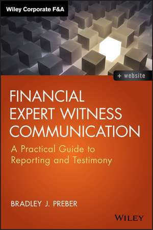 Financial Expert Witness Communication + Website – A Practical Guide to Reporting and Testimony de BJ Preber