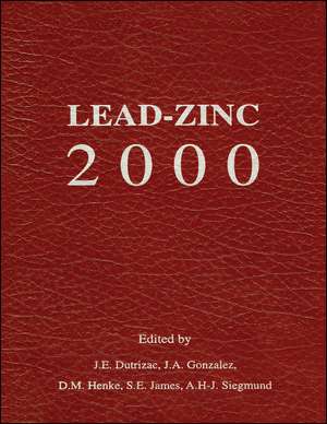 Lead–Zinc 2000 de J. E. Dutrizac