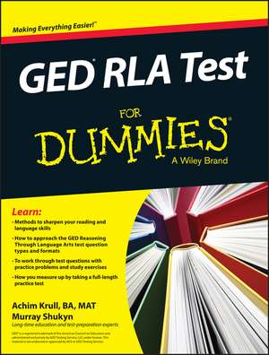 GED RLA Test For Dummies de M Shukyn