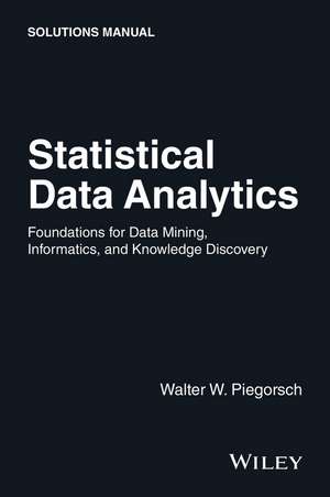 Statistical Data Analytics SM de Walter W. Piegorsch