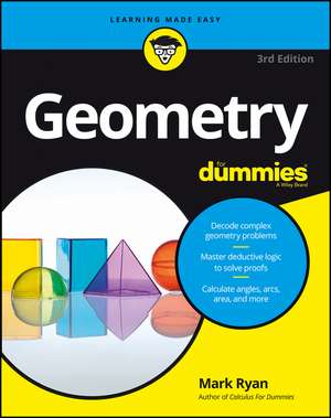 Geometry For Dummies 3e de M Ryan