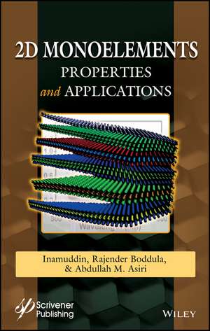 Monoelements – Properties and Applications. de I Inamuddin