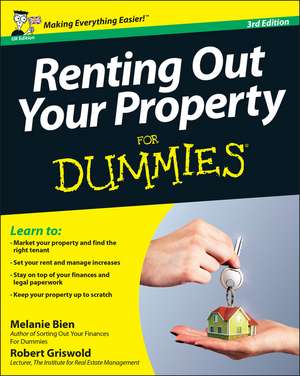 Renting Out Your Property For Dummies 3rd edition de MB Bien