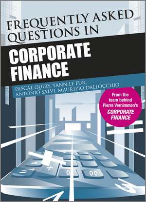 Frequently Asked Questions in Corporate Finance de P Quiry