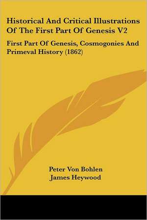 Historical And Critical Illustrations Of The First Part Of Genesis V2 de Peter Von Bohlen