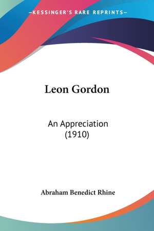 Leon Gordon de Abraham Benedict Rhine