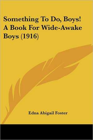 Something To Do, Boys! A Book For Wide-Awake Boys (1916) de Edna Abigail Foster