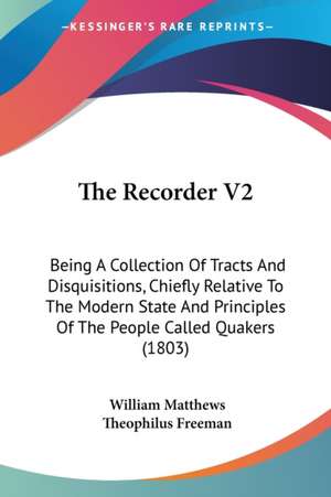 The Recorder V2 de William Matthews