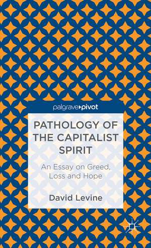 Pathology of the Capitalist Spirit: An Essay on Greed, Loss, and Hope de D. Levine