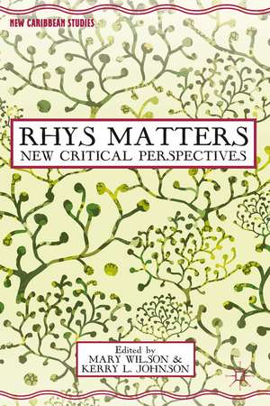 Rhys Matters: New Critical Perspectives de M. Wilson