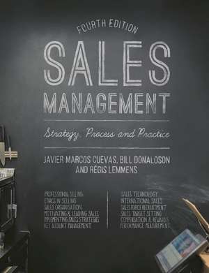 Sales Management: Strategy, Process and Practice de Bill Donaldson