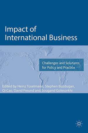 Impact of International Business: Challenges and Solutions for Policy and Practice de Heinz Tuselmann