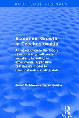 Economic growth in czechoslovakia de Golmann- Kouba