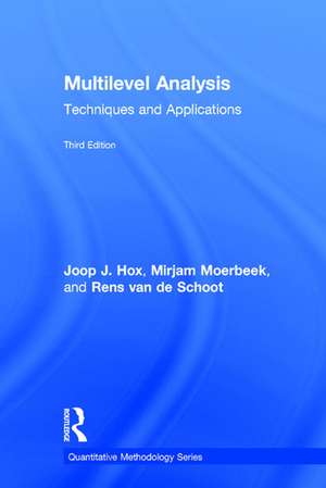 Multilevel Analysis: Techniques and Applications, Third Edition de Joop Hox