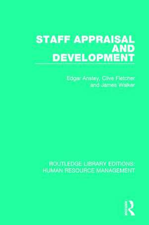 Staff Appraisal and Development de Edgar Anstey