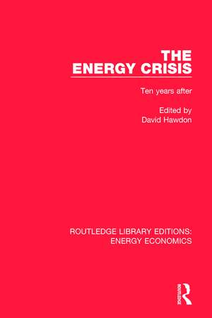 The Energy Crisis: Ten Years After de David Hawdon