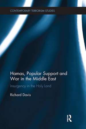 Hamas, Popular Support and War in the Middle East: Insurgency in the Holy Land de Richard Davis