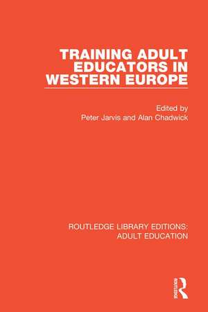 Training Adult Educators in Western Europe de Peter Jarvis