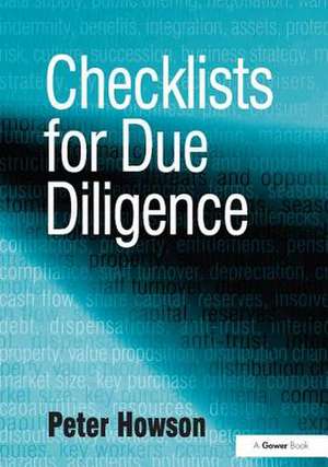 Checklists for Due Diligence de Peter Howson