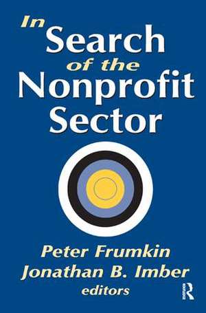 In Search of the Nonprofit Sector de Jonathan B. Imber