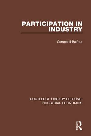 Participation in Industry de Campbell Balfour