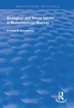 Biological and Social Issues in Biotechnology Sharing de Krishna R. Dronamraju