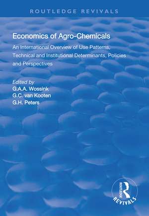 The Economics of Agro-Chemicals: An International Overview of Use Patterns, Technical and Institutional Determinants, Policies and Perspectives de G.A.A. Wossink