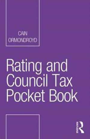 Rating and Council Tax Pocket Book de Matthew Cain Ormondroyd