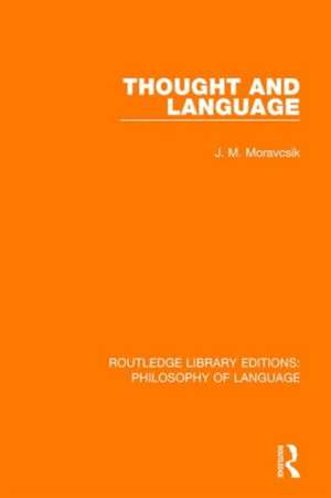 Thought and Language de J. M. Moravcsik