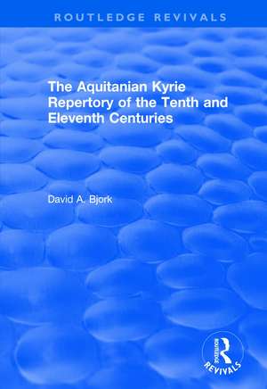 The Aquitanian Kyrie Repertory of the Tenth and Eleventh Centuries de Richard Crocker