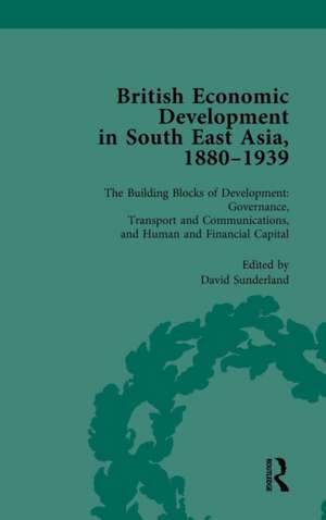 British Economic Development in South East Asia, 1880-1939, Volume 3 de David Sunderland