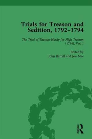 Trials for Treason and Sedition, 1792-1794, Part I Vol 2 de John Barrell