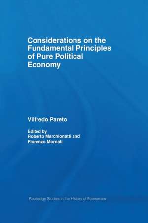 Considerations on the Fundamental Principles of Pure Political Economy de Vilfredo Pareto