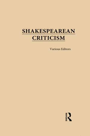 Shakespearean Criticism de Various