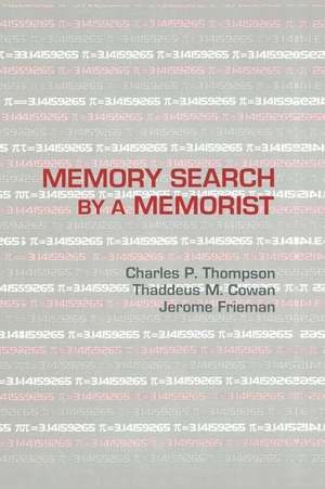 Memory Search By A Memorist de Charles P. Thompson