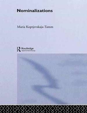 Nominalizations de Maria Koptjevskaja-Tamm