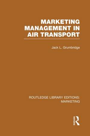 Marketing Management in Air Transport (RLE Marketing) de Jack Grumbridge