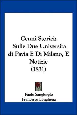 Cenni Storici de Paolo Sangiorgio