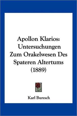 Apollon Klarios de Karl Buresch