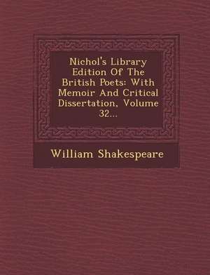 Nichol's Library Edition of the British Poets de William Shakespeare