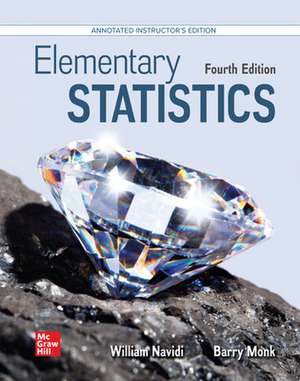 Annotated Instructor's Edition for Elementary Statistics de William Navidi