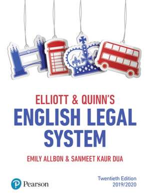 Elliott & Quinn's English Legal System de Emily Allbon