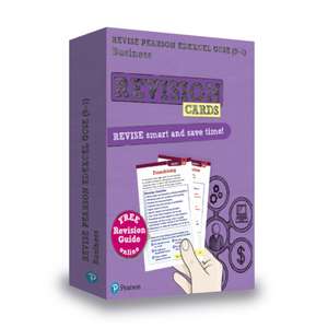 Pearson REVISE Edexcel GCSE Business: Revision Cards incl. online revision and quizzes - for 2025 and 2026 exams