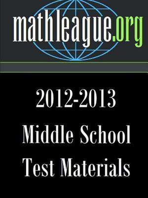 Middle School Test Materials 2012-2013 de Tim Sanders