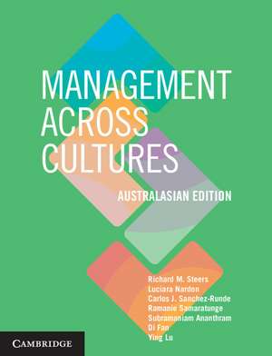 Management across Cultures Australasian edition de Richard M. Steers