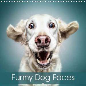 Funny Dog Faces (Wall Calendar 2018 300 × 300 mm Square) de Manuela Und Stefan Kulpa