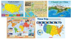 Map Skills Poster Set de Inc. Scholastic