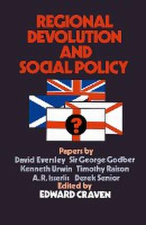 Regional Devolution and Social Policy de E. Craven