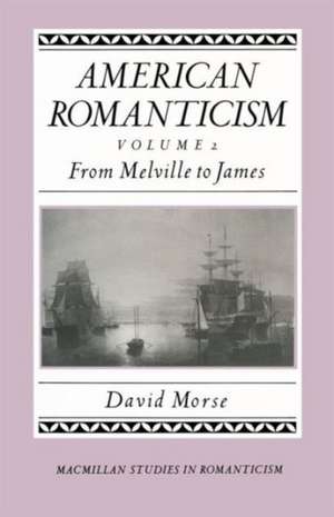 American Romanticism: From Melville to James-The Enduring Excessive de David Morse